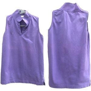 Purple Sleeveless Polo